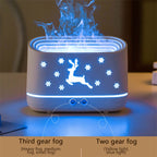 Elk Flame Essential Oil Diffuser & Humidifier – Realistic Flame Effect Night Light